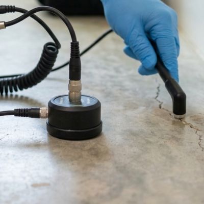 Electronic leak locating equipment used for slab leak detection in Murphy zip code 75094