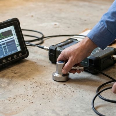 Slab leak detection equipment used at a home near Historic Downtown Rockwall