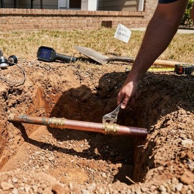 Underground leak detection service completed at a home in Garland's 75042 ZIP code