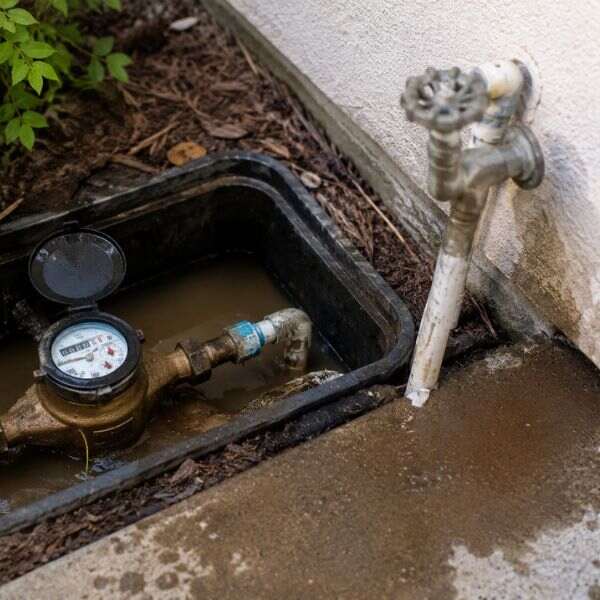 Water leak detection Rowlett water meter showing possible water loss